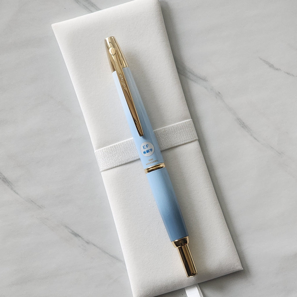 DESTASH | NEW Pilot x Nagasawa Kobe Gradation - Sengari Water Blue with Gold Trim <EF>